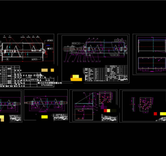 螺旋输送机CAD机械图纸