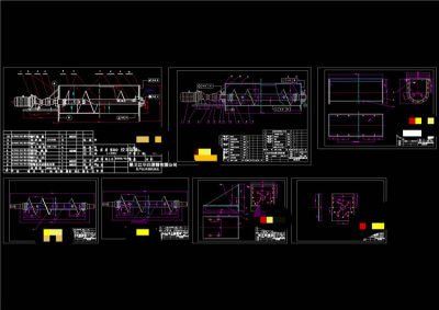 螺旋输送机CAD机械图纸