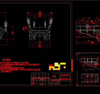 惯性振动给料机总图CAD机械图纸