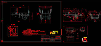 惯性振动给料机总图CAD机械图纸