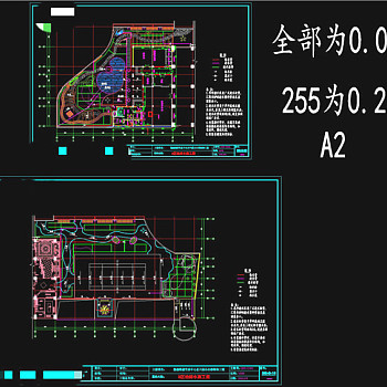 给排水施工图CAD景观图纸