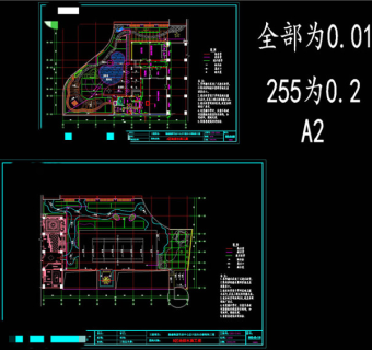 给排水施工图CAD景观图纸