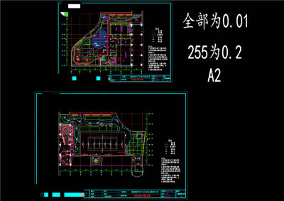 给排水施工图CAD景观图纸