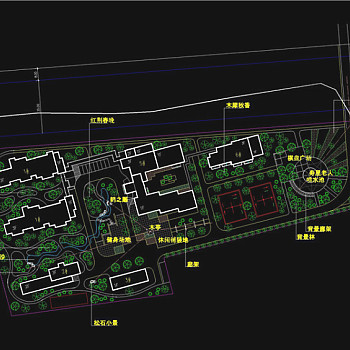 老人公寓CAD景观图纸