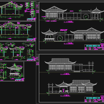 桐乡市老人公寓CAD景观图纸