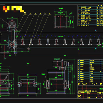 给料机总装图CAD机械图纸
