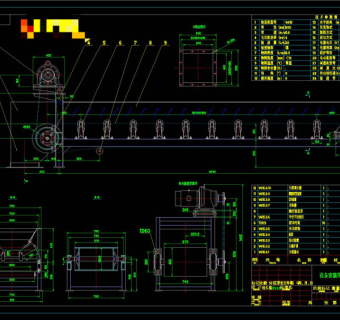 给料机总装图CAD机械图纸