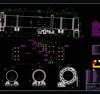 米烘干机总图CAD机械图纸