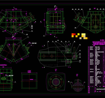电动分料阀CAD机械图纸