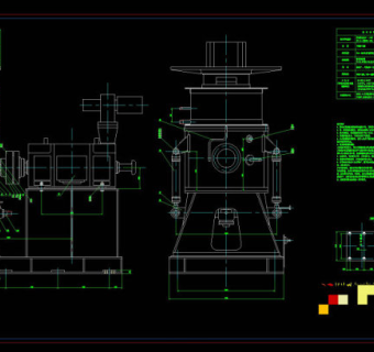 立式卷取机CAD机械图纸