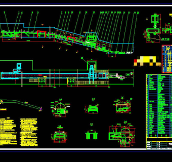 煤矿主井皮带机CAD机械图纸