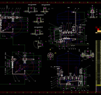 浓相输送压力罐管路安装CAD机械图纸