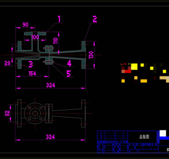 喷射器CAD机械图纸