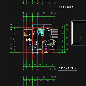 别墅设计图稿cad图纸