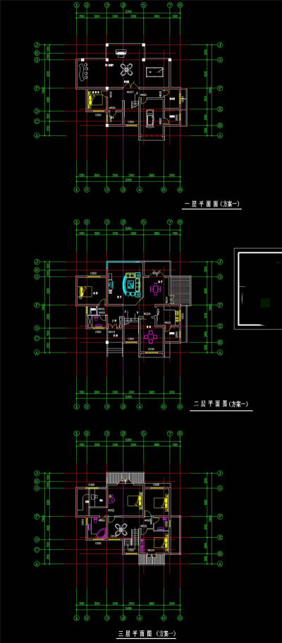 别墅设计图稿cad图纸