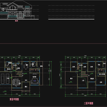 别墅设计图cad图纸