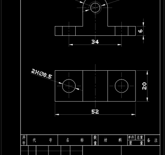 定位架CAD机械图纸
