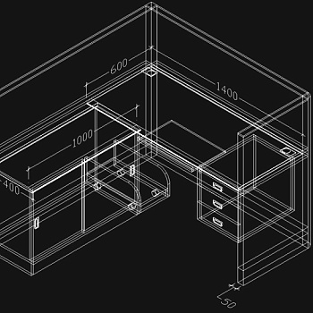 工作桌CAD