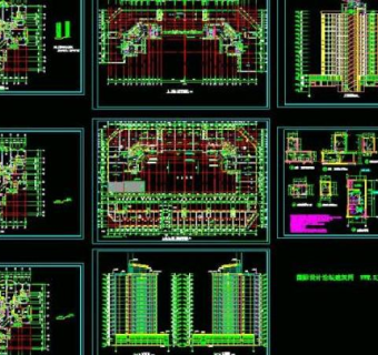 高层建筑全套施工图纸cad文件图片