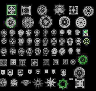 地面拼花CAD图库