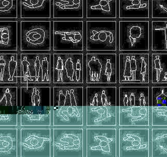 平、立面人CAD图例