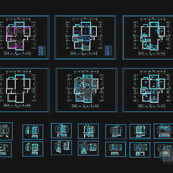 CAD图库家装施工图纸3D模型