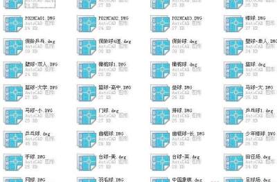 建筑CAD常用千种图块之体育场地