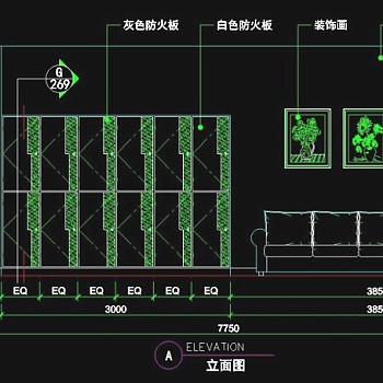 理发店CAD图块图纸