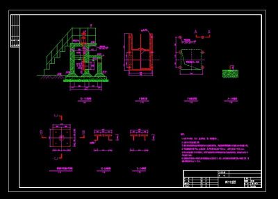 闸门安装CAD设计详图