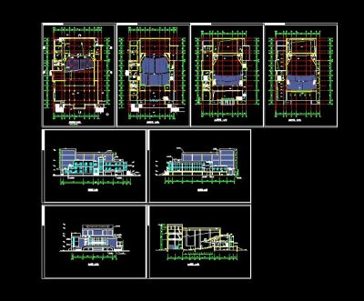 某市政报告厅CAD建筑设计方案图纸