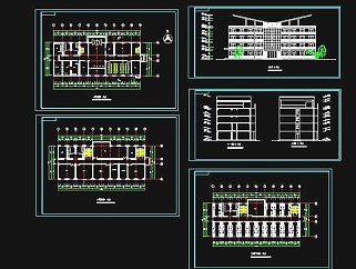 现代化高档四层综合办公楼CAD设计图