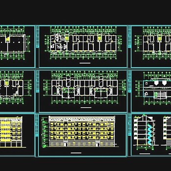 一套完整商住楼方案cad设计施工图