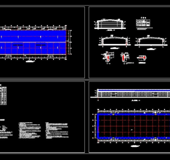 已经建成的仓库设计cad施工图