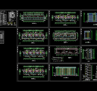 九龙园多层住宅楼cad建施图