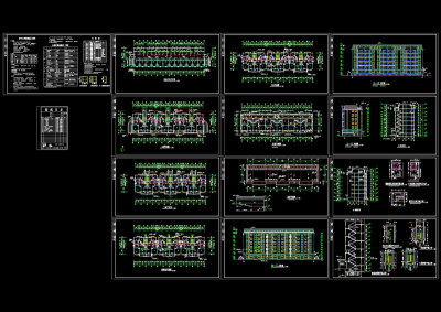 九龙园多层住宅楼cad建施图