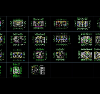 住宅楼户型标准层cad平面图