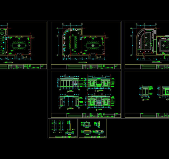 餐厅立面图cad图纸