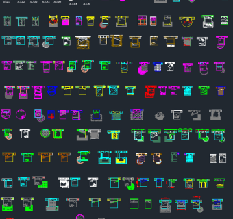 cad床平面图块集