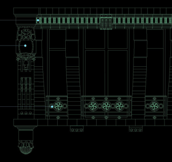 大门雕花cad图纸