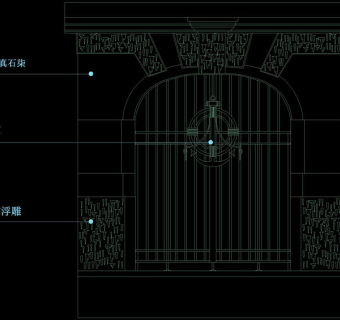 大门cad图块素材