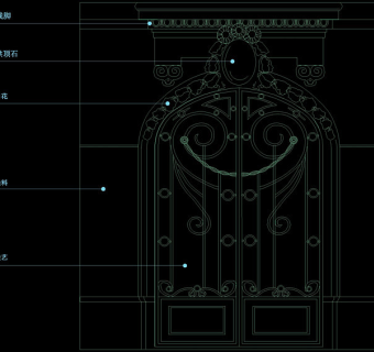 门详图cad图稿素材