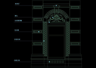 门详图cad图块素材