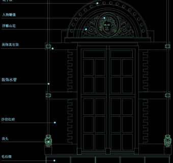 门详图cad图稿素材