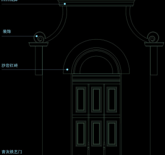 门详图cad图块