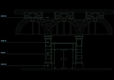 门大样详图cad图纸