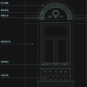 大门cad图块素材