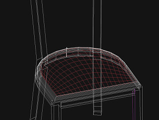 圆形椅子cad模型图纸