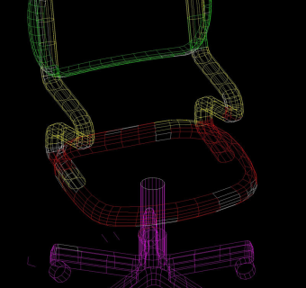 椅子素材cad模型图纸