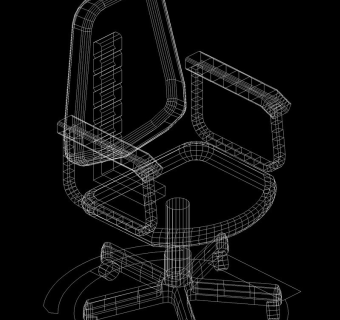 单人座椅cad图纸素材