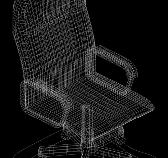 办公靠背座椅cad图纸